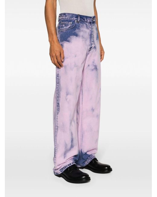 Dries Van Noten Purple Cotton Trousers for men