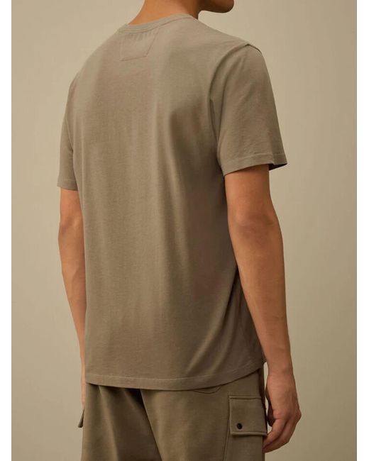 C P Company Green T-Shirt With Logo for men