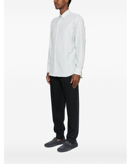Brioni White Cotton Shirt for men
