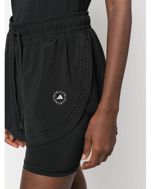 Adidas By Stella McCartney Black Truepurpose Layered Track Shorts