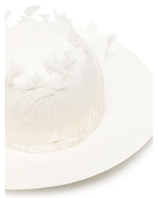 Borsalino White Straw Panama Hat