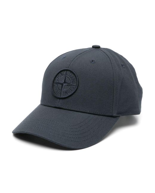 Stone Island Blue Cotton Reps Baseball Hat for men