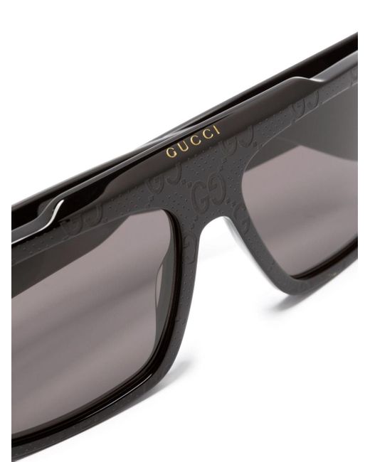 Gucci Gray GG Supreme Square-frame Sunglasses