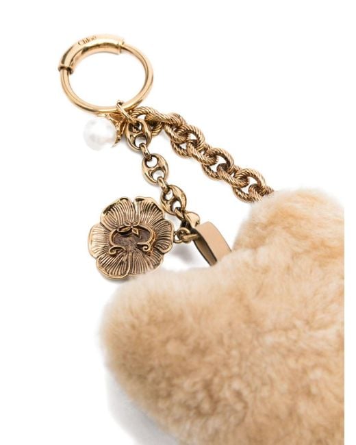 Chloé White Heart Bag Charm