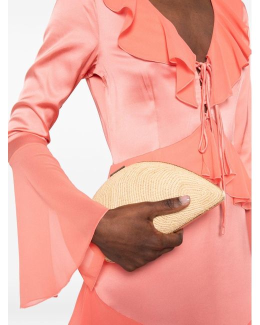 LES FILLES D'EVA Pink Long Dress With Ruffles