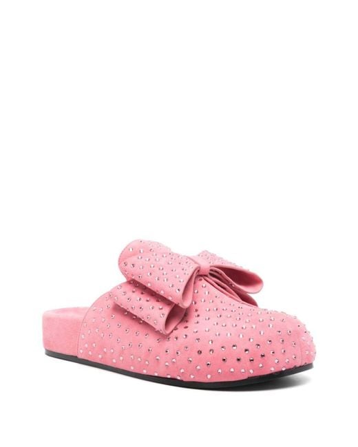 Mach & Mach Pink Le Cadeau Leather Mules