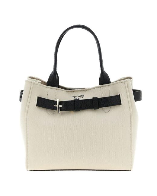 Tom Ford Natural Audrey Small Canvas Tote Bag