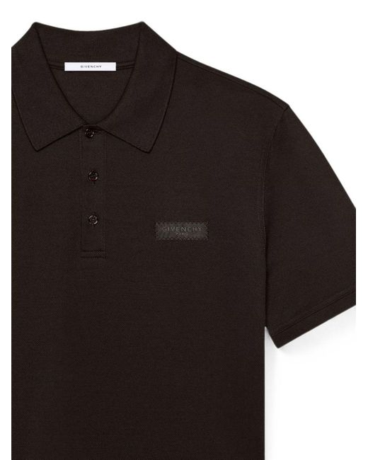Givenchy Black Logo Cotton Polo Shirt for men