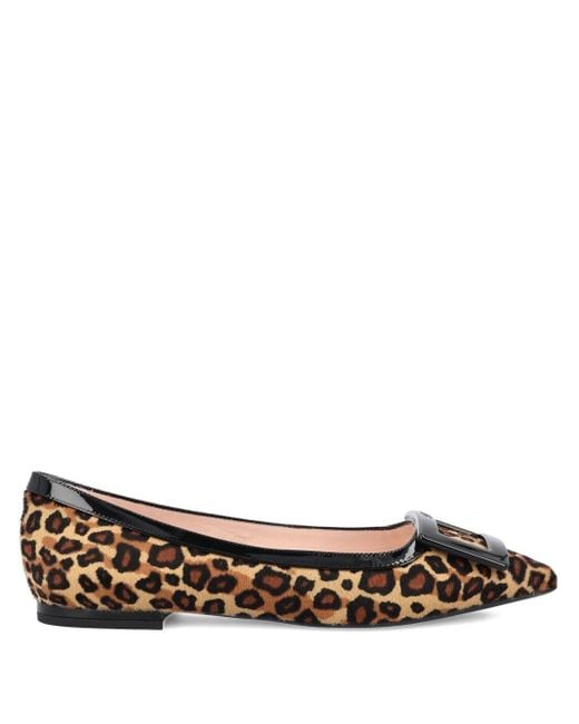 Roger Vivier Brown Gommettine Pony Ballets