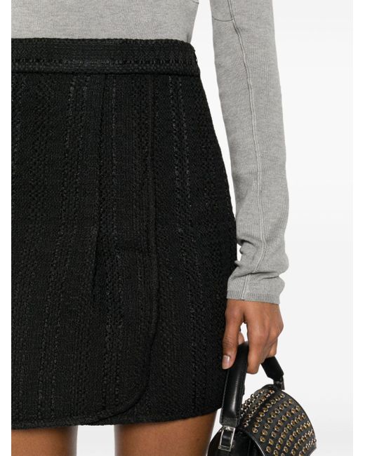 IRO Black Knitted Mini Skirt