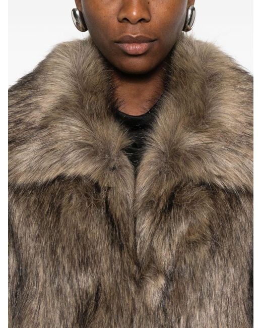 Thelaurent Brown Faux Fur Jacket