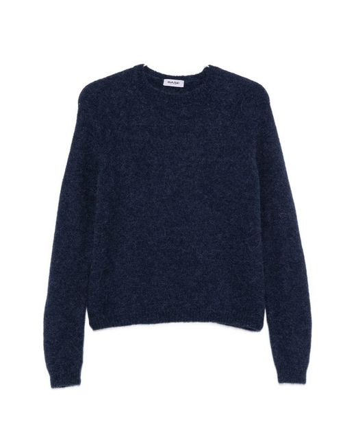 Base London Blue Wool Crewneck Sweater
