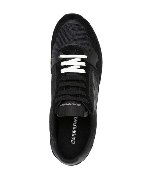Emporio Armani Black Logo Sneakers for men