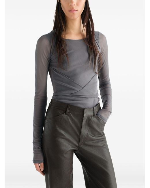 Lemaire Gray Ballerina Knotted Top