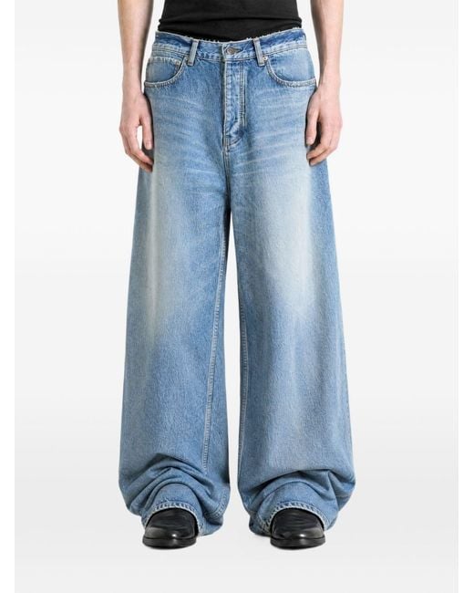 Balenciaga Blue Baggy Fit Denim Jeans for men