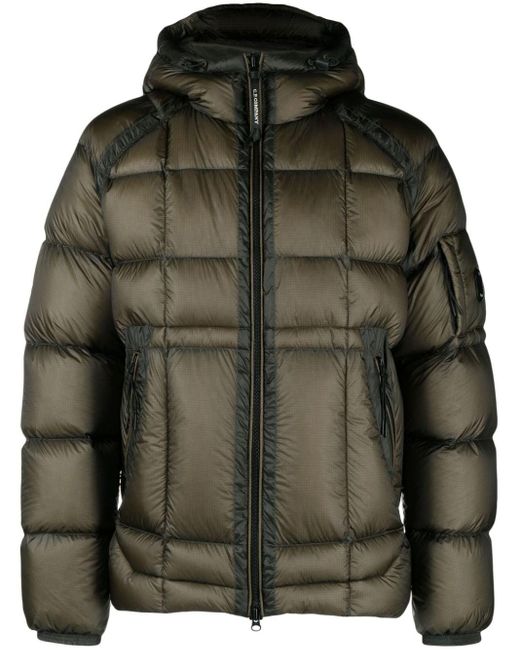 C P Company Green D. D. Shell Hooded Down Jacket for men