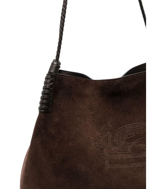Etro Black Large Leather Tote Bag