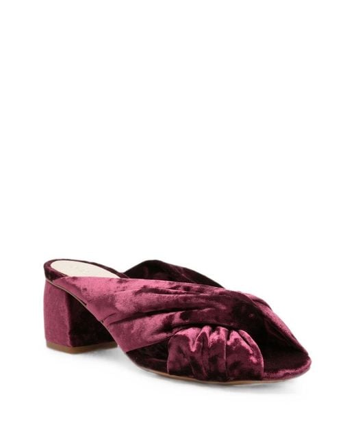 Forte_forte Purple Velvet Heel Sandals