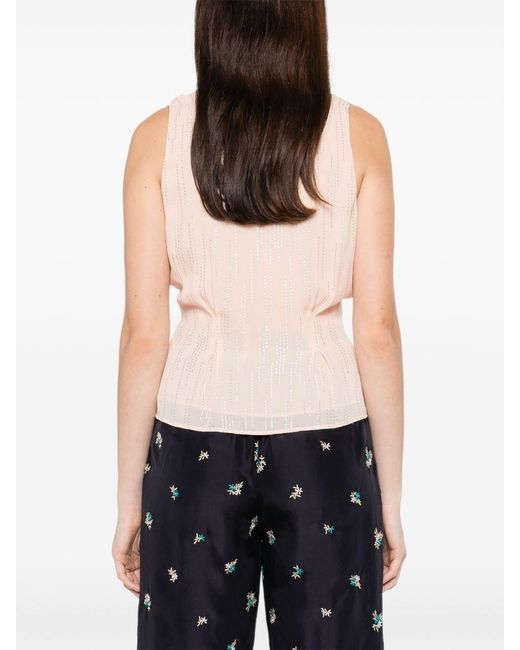 Forte_forte Pink V-Necked Vest
