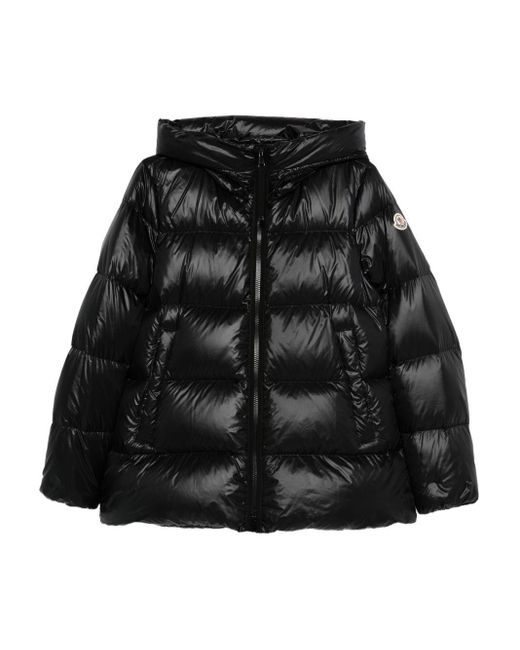 Moncler Black Serittes Hooded Short Down Jacket