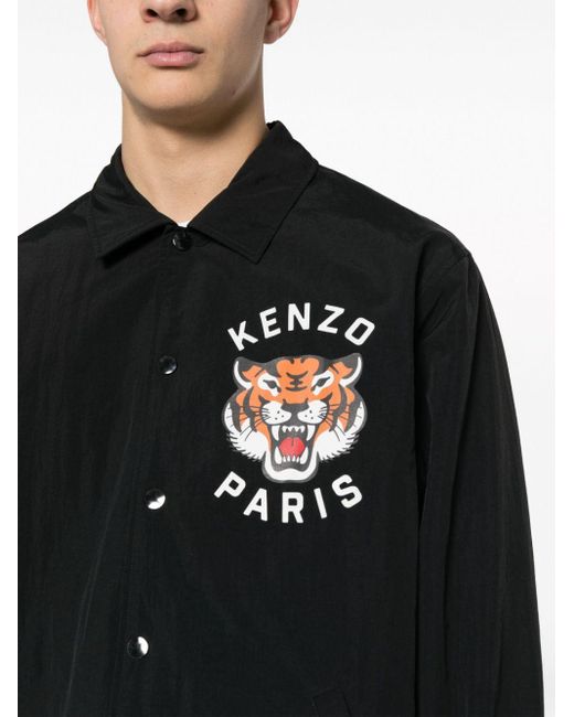 KENZO Black Tiger Print Jacket for men