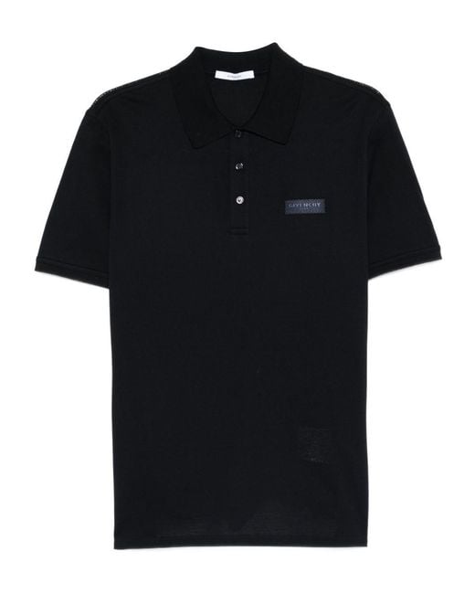 Givenchy Black Cotton Polo Shirt for men