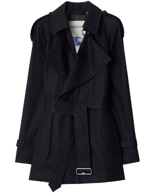 Burberry Black Cotton Trench Coat