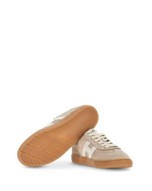 Hogan White Cool Suede Sneakers