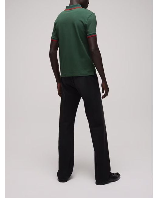 Gucci Green Logo Polo Shirt for men