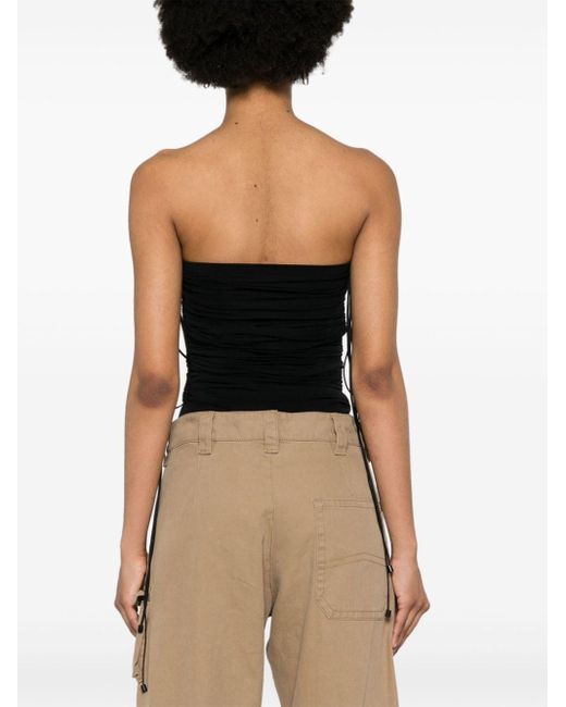 Wolford Black Fatal Draping String Bodysuit
