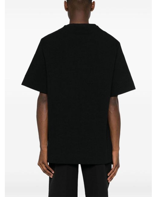 Jil Sander Black Crew-neck Cotton T-shirt for men