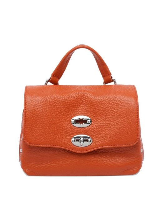 Zanellato Orange Postina Daily Baby Leather Handbag