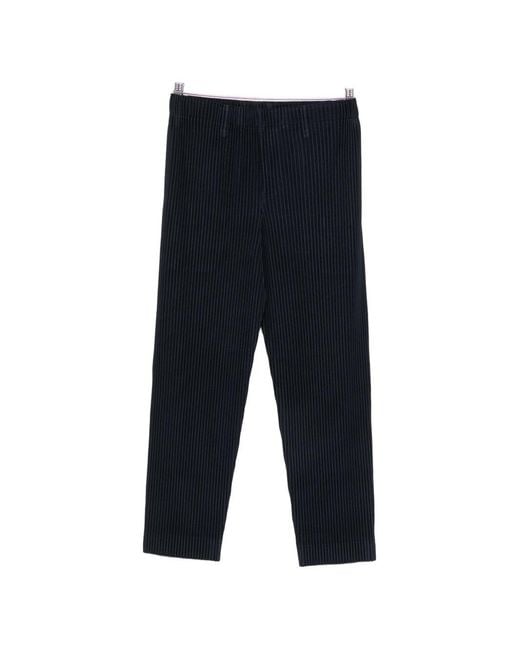 Homme Plissé Issey Miyake Blue Pleated Trousers for men