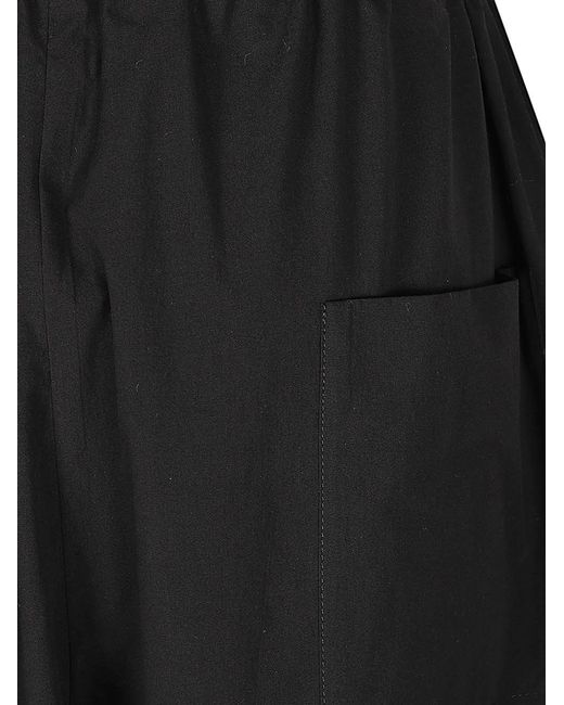 MIZUIRO Black Cotton Trousers