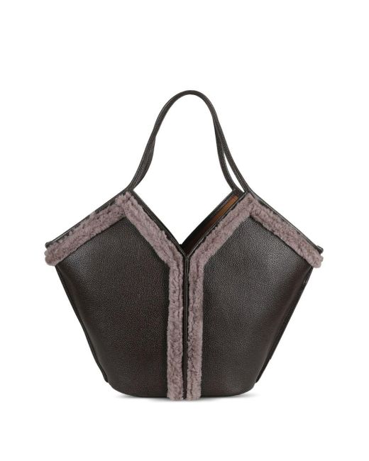 Borsa Tote Con Orlo di Hereu in Black