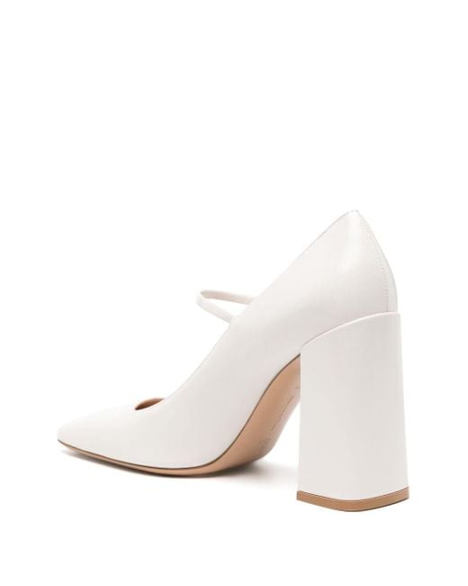 Gianvito Rossi White Nuit Leather Pumps