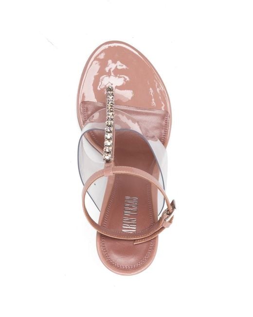 Paris Texas Pink Lidia Leather Thong Sandals