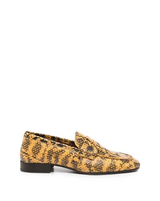 Dries Van Noten Natural Printed Loafers