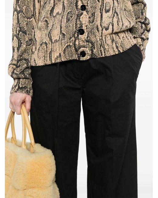 Dries Van Noten Black Portias Cotton Trousers