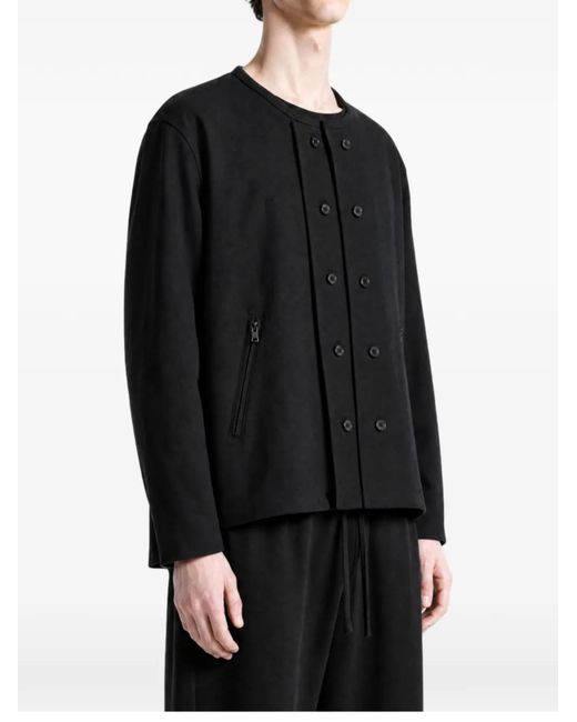 Y-3 Black Sport Uniform Collarless Jacket for men