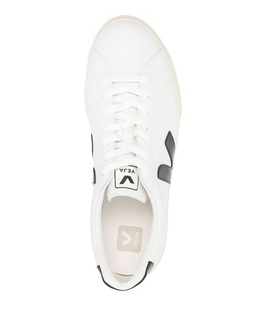 Veja White Esplar Logo Leather Shoes for men