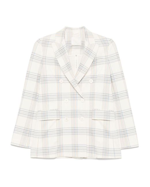 Circolo 1901 White Cotton Double-Breasted Jacket