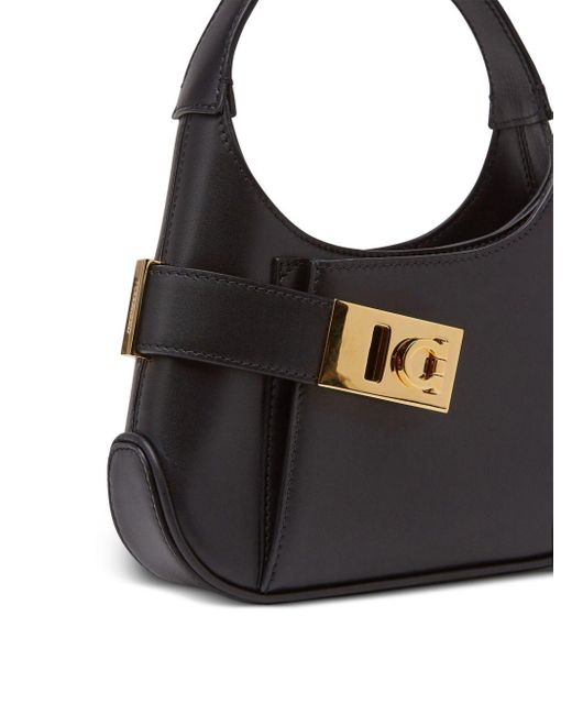 Ferragamo Black Arch Mini Learher Shoulder Bag