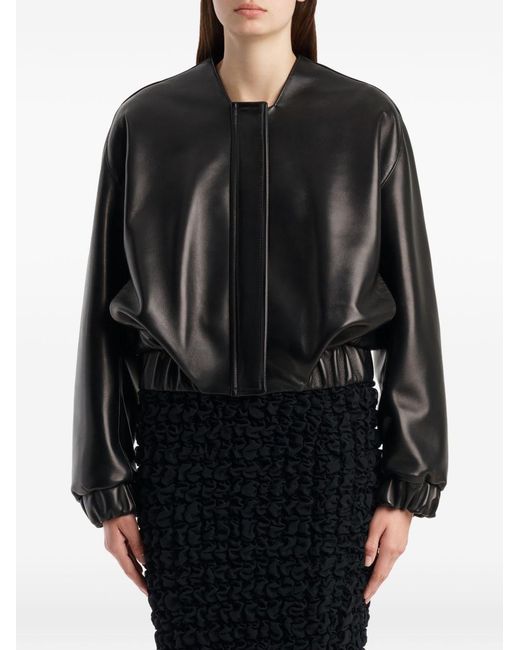 Khaite Black Cordan Leather Jacket