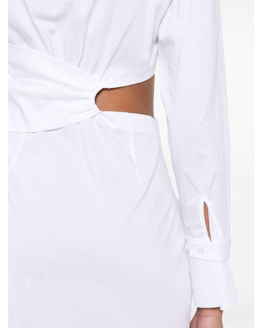 Blugirl Blumarine White Dress With Logo