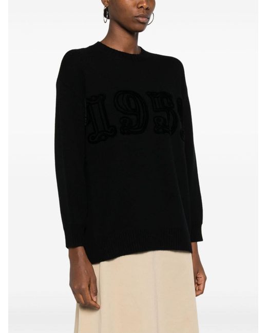 Max Mara Black Wool And Cashmere Blend Sweater