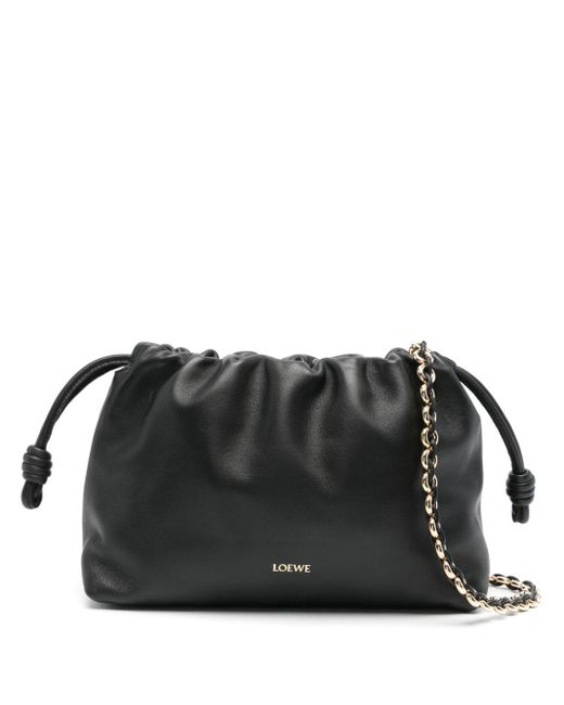 Loewe Black Flamenco Leather Clutch Bag