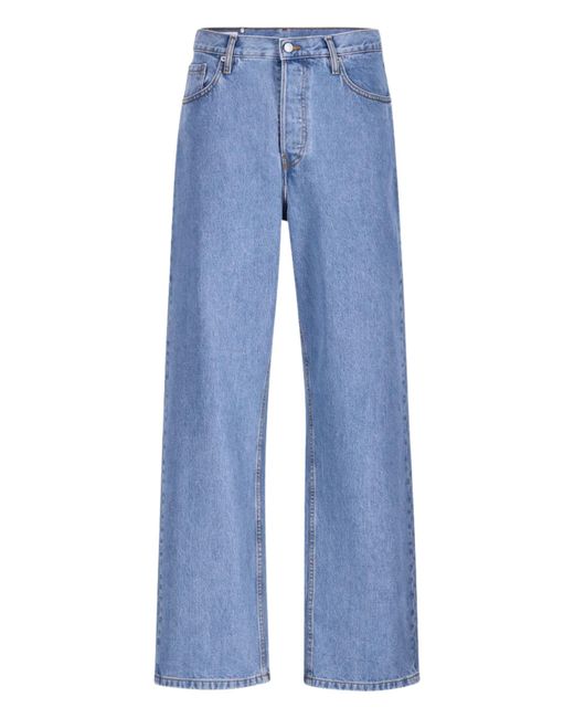 Dries Van Noten Blue Wide-Leg Jeans for men