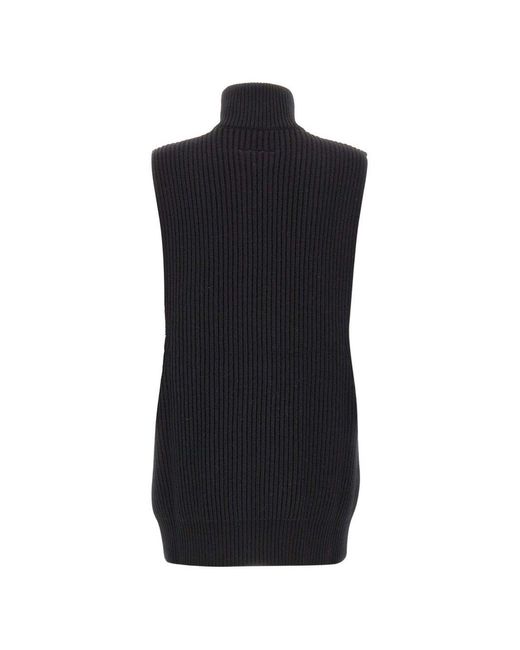 MM6 by Maison Margiela Black Wool Vest
