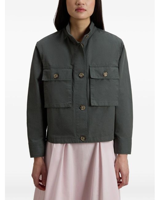 Woolrich Gray Canvas Field Overshirt